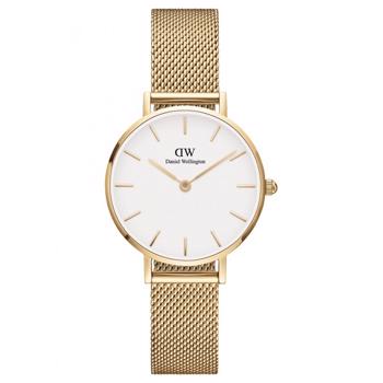 Daniel Wellington Petite Evergold dameur med forgyldt meshlænke